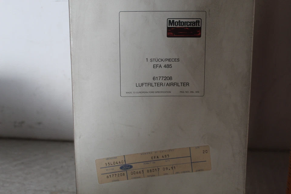 FILTRO ARIA PER FORD ESCORT ORION FIESTA ORIGINALE FORD 6177208 Foto 2 de 3