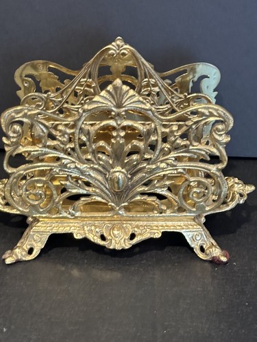 Vintage Bradley & Hubbard Art Nouveau Style Solid Brass Letter/Napkin Holder