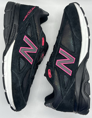 New Balance 990v4 Black Pink KJ990RBG Size 5 M NWOB Suede Running ENCAP Classic