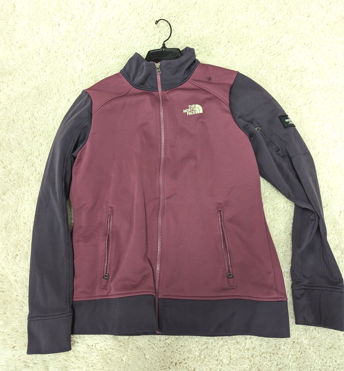 THE NORTH FACE Womens Zip Jacket Size XL Purple Maroon Gray RN 61661 CA