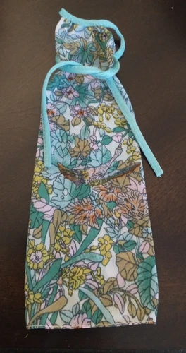 Vtg Barbie 1979 Best Buy #1360 Green Floral Variation Halter Dress Minty