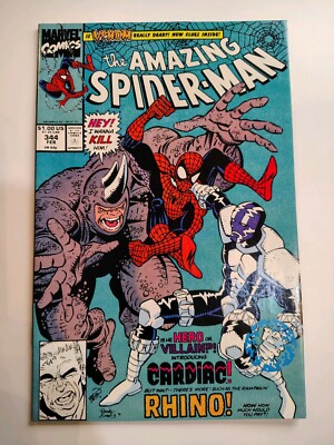 AMAZING SPIDER-MAN #344 (1991)  1st Appearance Cletus Kasady (Carnage) SHARP NM+