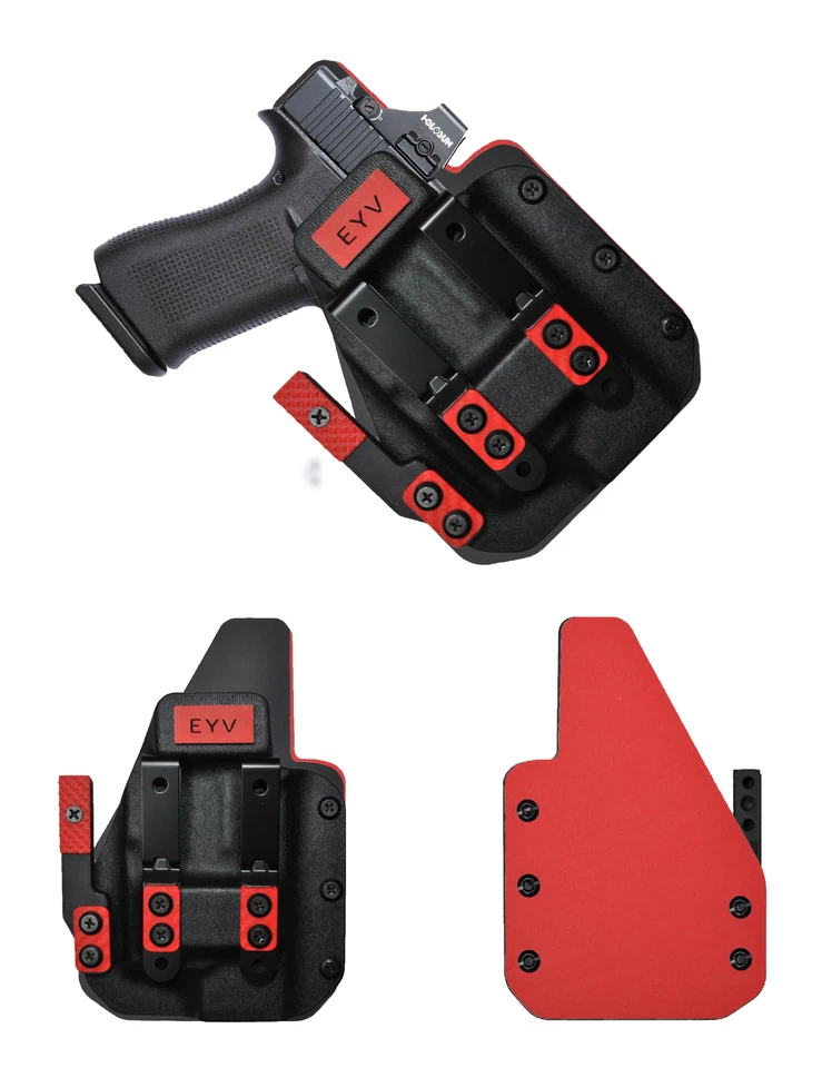 EYV IWB Hybrid Leather Kydex Concealment Holster - GLOCK 19 -TLR7/TLR7A Light - Image 4 of 4