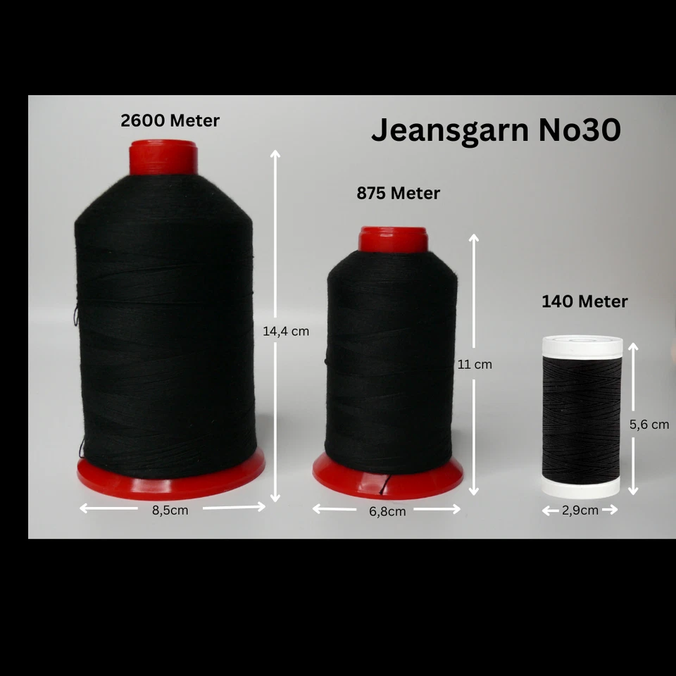 Jeansgarn J30 - 140 Meter Nähgarn Ledergarn Sattlergarn Stärke 30, sehr reißfest - Bild 2 von 2
