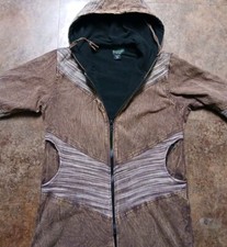 Women's S Kathmandu Imports Brown Long Sleeve Lined Full Zip Hooded Jacket