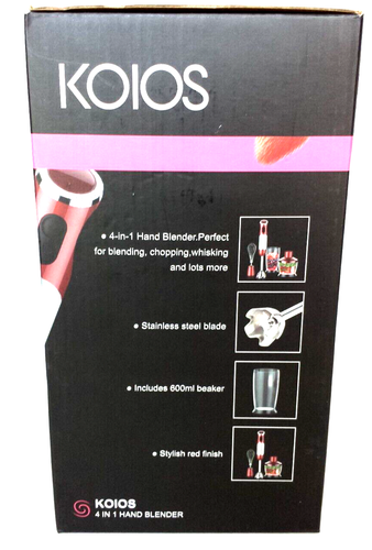 BRULLATORE A MANO KOIOS 4 IN 1 NUOVO E SIGILLATO IN FABBRICA ELEGANTE FINITURA ROSSA - Foto 6 di 7