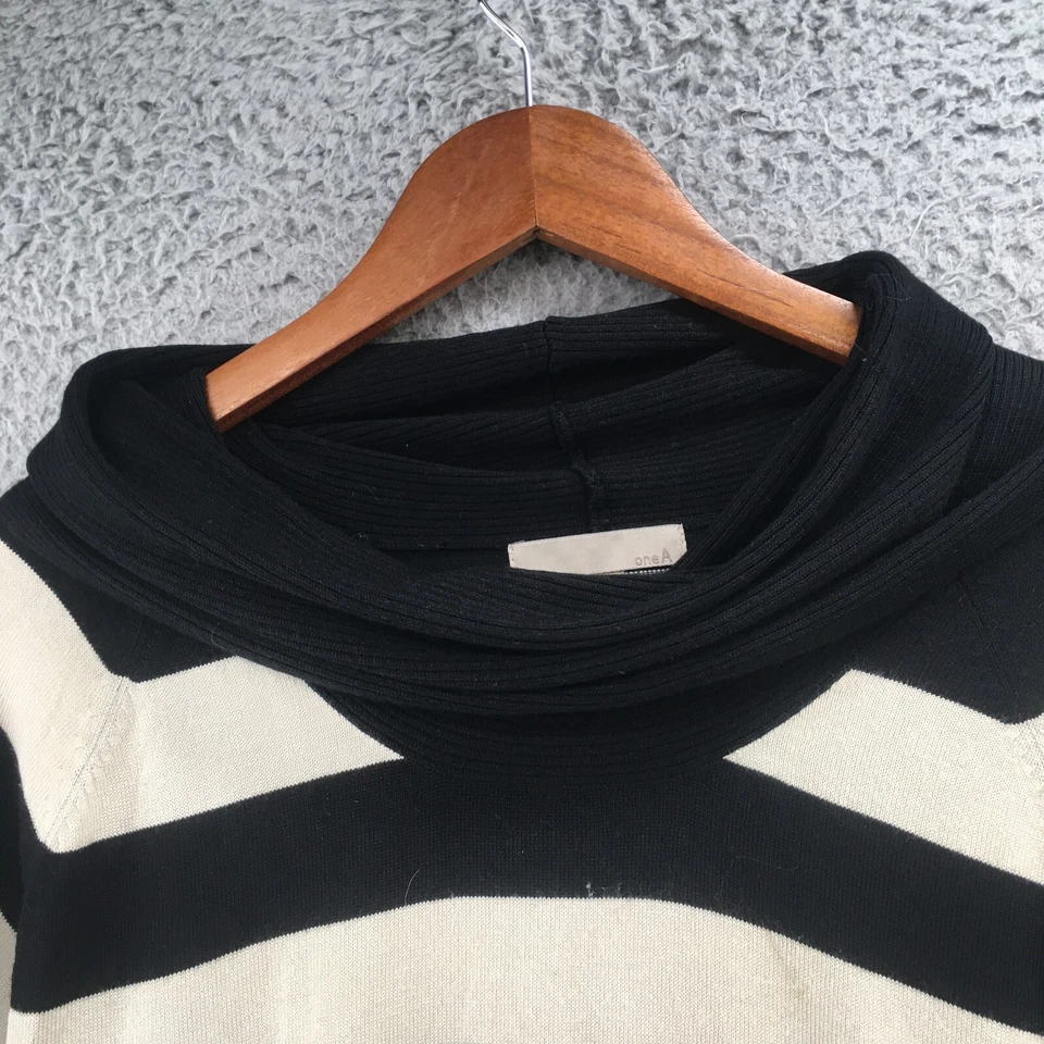 Suéter OneA Cuello Capucha Mujer L Multicolor Rayas Manga Larga Pullover Tejido Foto 2 de 4