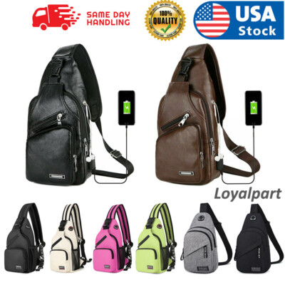 Mens Womens Sling Bag Chest Fanny Packs Cross Body Travel Shoulder Backpack US