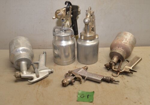 5 Vintage auto body paint guns collectible automobile mechanics tool lot G1 - Picture 1 of 7