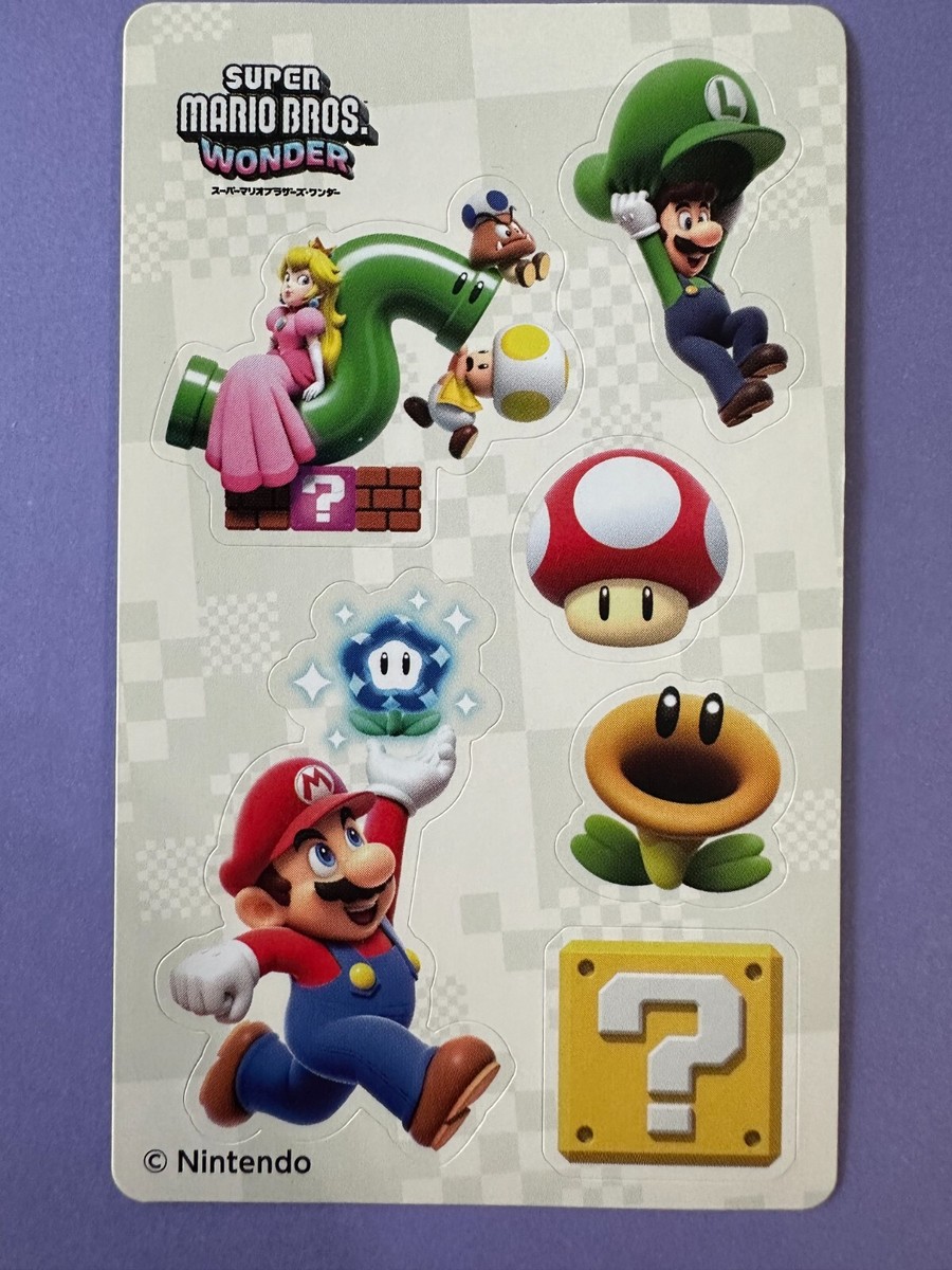 Super Mario Bros. Wonder Stickers Seven-Eleven Very Rare