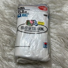 VINTAGE FRUIT OF THE LOOM BRIEFS MENS SIZE XL 42-44 1986 3 PACK MADE IN USA