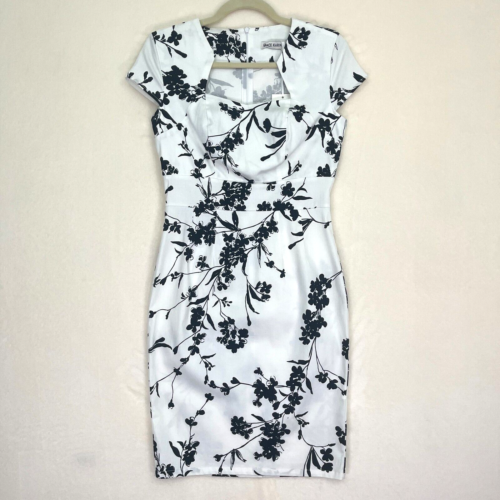 NEW - Grace Karin White and Black Floral Pattern Knee Length Formal Dress Small - Picture 1 of 8