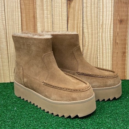 UGG 1122514 Classic Rising Heel Zip Chestnut Suede Boots Women's SZ 5 - Picture 4 of 13