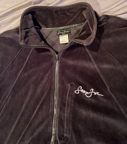 Giacca da pista vintage Sean John uomo taglia XXL nera con zip Y2K - Foto 4 di 4
