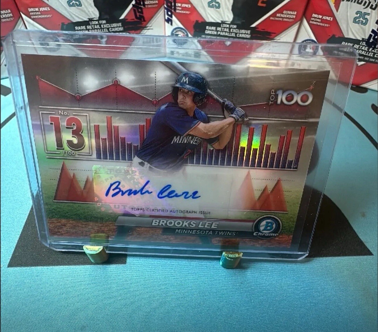 2024 Bowman Chrome BROOKS LEE Scouts Top 100 Auto Refractor /99 #BTPA-13 Twins