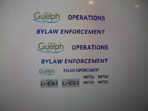 Guelph Ontario Canada ByLaw Ops SUV Decals 1:24
