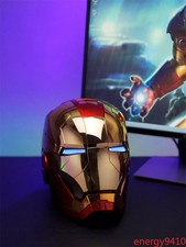 IN US Iron Man Gold MK5 Helmet Electronic Voice Activated Open Close Mask GIFT