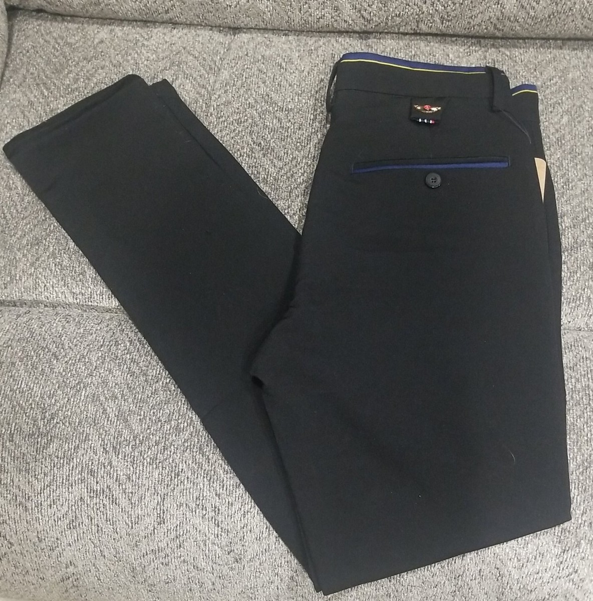 plaid&plain men's stretch dress pants slim fit skinny suit pants Plaid&Plain Men's Stretch Dress Pants Slim Fit Skinny Suit Pants 7101 Black 27W28L at Amazon Men's Clothing store
