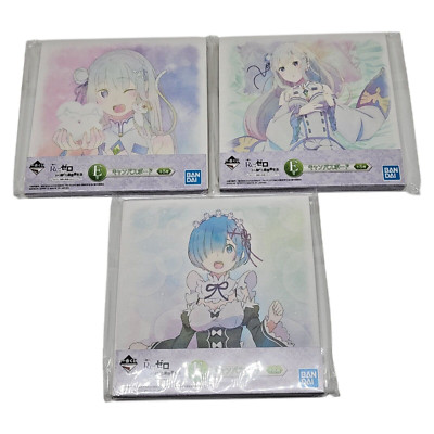 Re:Zero Emilia Rem Re Zero Anime Mini Leinwand Canvas Ichiban Kuji Manga Natsuki