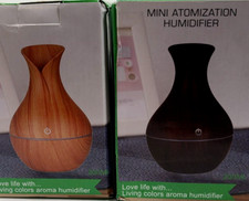 Mini Atomization Aroma Humidifier - 2 colors to pick from - Wood Grain 130ML