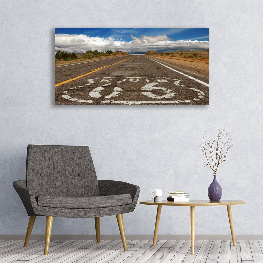 Impression paysage de rue sur plexiglas brillant format panoramique