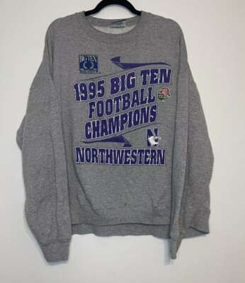 1995 Lee Northwestern Wildcats Sweatshirt Rose Bowl Gray Crewneck XXL Football