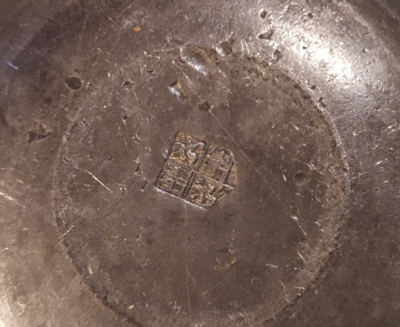 Tastevin Ancien En étain – Diamètre 7,5 Cm, 80g, Avec Blason Et Poinçon, XXe Siècle