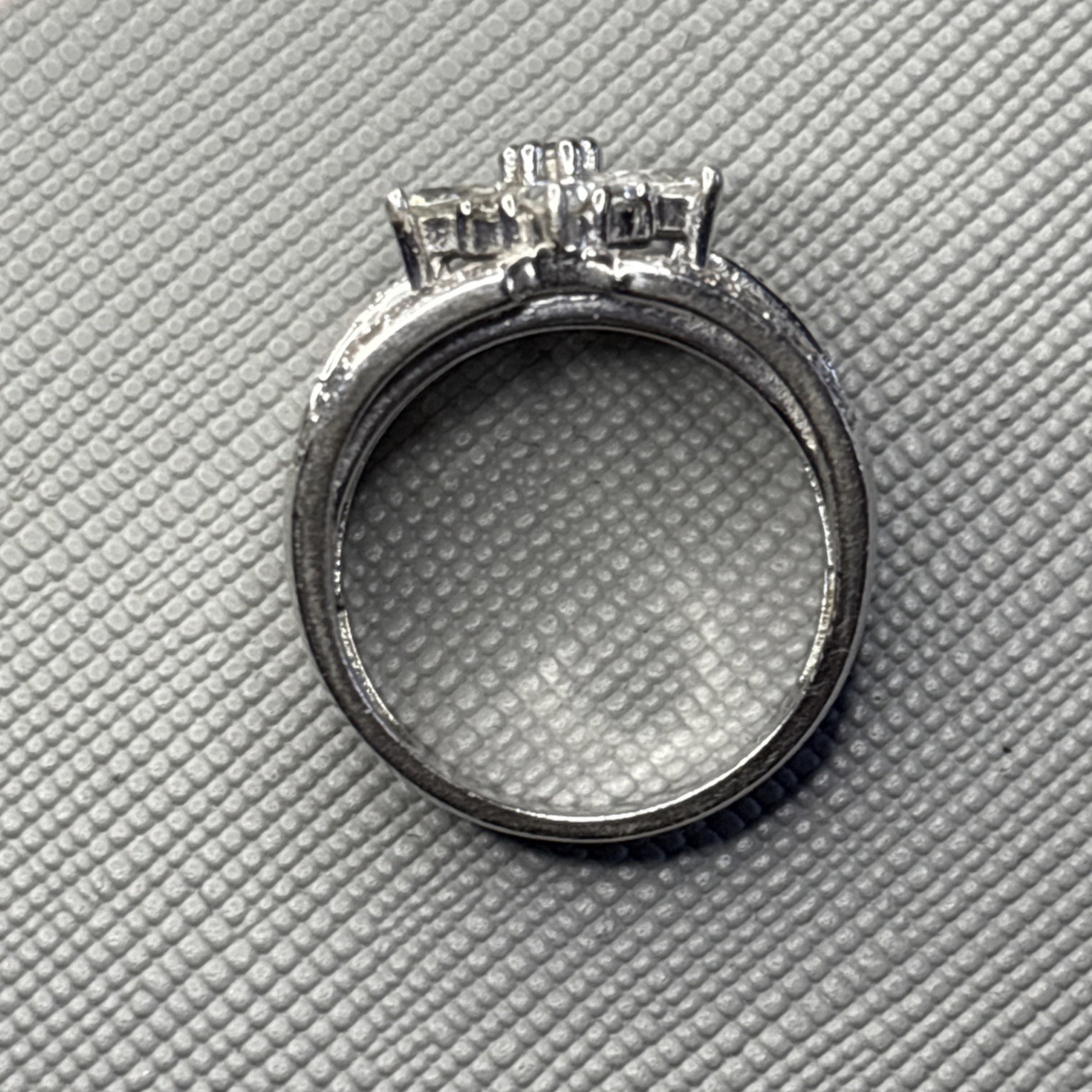 STERLING SILVER DIAMONIQUE FLOWER RING QVC LISA MASON size 5 