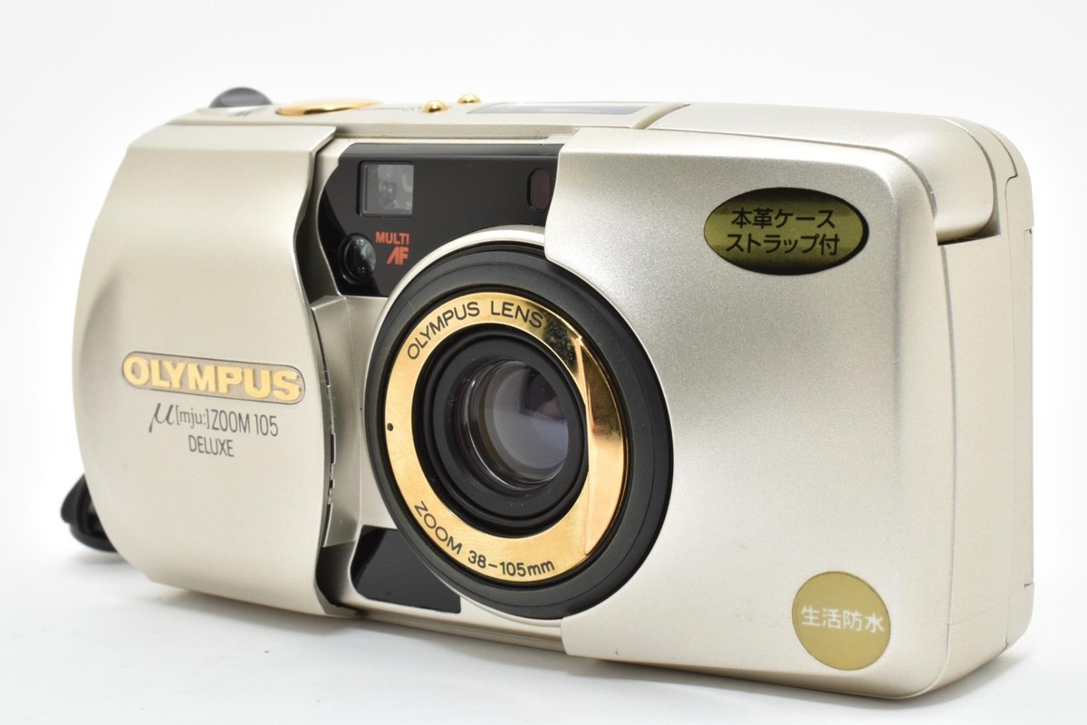 ▶️ Olympus μ mju Zoom 105 Deluxe DLX 35mm Film Camera From [MINT