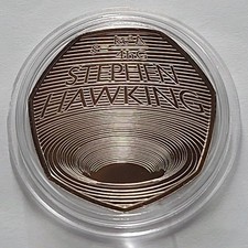2019 Sir Stephen Hawking Brilliant Uncirculated UK Fifty Pence 50p coin