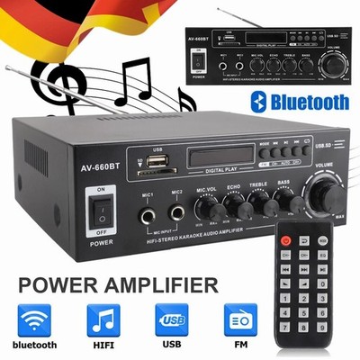 HiFi Verstärker Vollverstärker Stereo Receiver Bluetooth 5.0 Amplifier AV-660BT