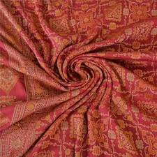 Sanskriti Vintage Pink Sarees Pure Silk Hand Woven Sari For Crafters  Upcyclers