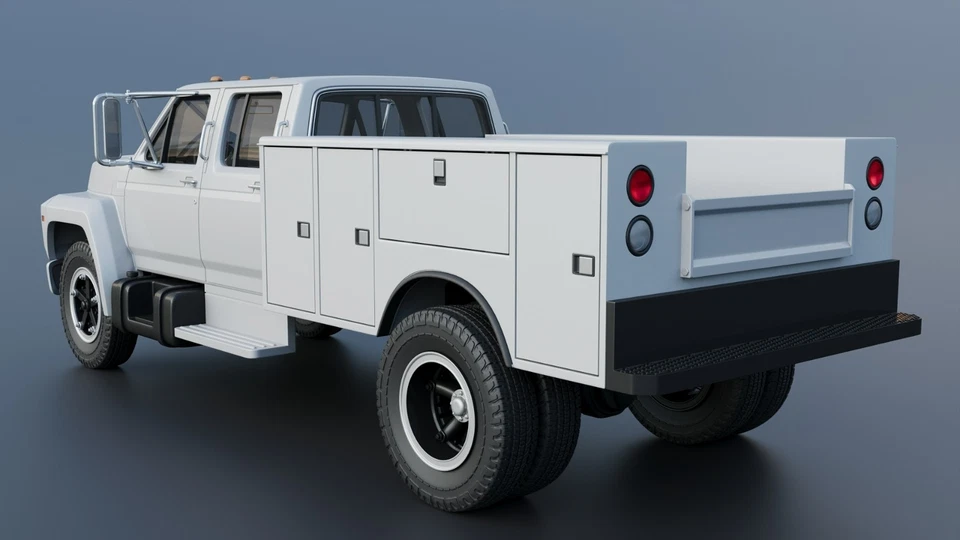 Camión de servicio F-700 1982 impreso en 3D escala 1:43 Foto 3 de 4