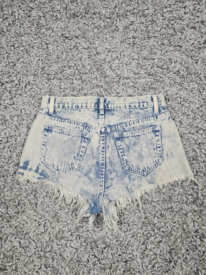 Denim Co Damen Jean Shorts Gr.36 Blau Weiß High Rise Y2K Shorts - Bild 2 von 4