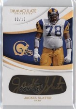 2018 Panini Immaculate Eye Black Gold 2/10 Jackie Slater #EYE-JS Auto HOF i1p