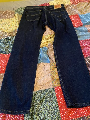 Levi's 505 Jeans Größe W34 L32 Herren Regular Fit Straight Blau Denim Neu ohne Etikett - Bild 2 von 6