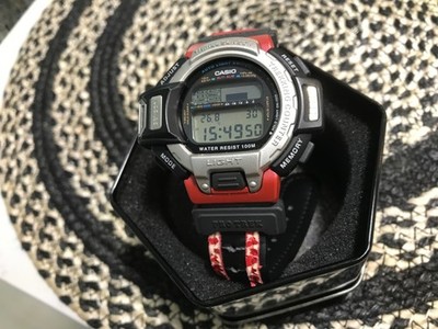 Casio Protrek PRT-60U Digital Watch Red Fully Functional From Japan