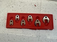 Snap-On 6 Piece 1/4" Drive SAE Crowfoot Wrench Set 1/4" - 9/16", Part# 106TMCO