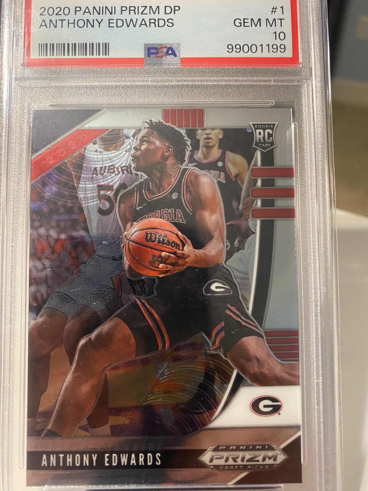 2020-21 Panini Prizm Draft Picks Anthony Edwards #1 (RC) PSA 10