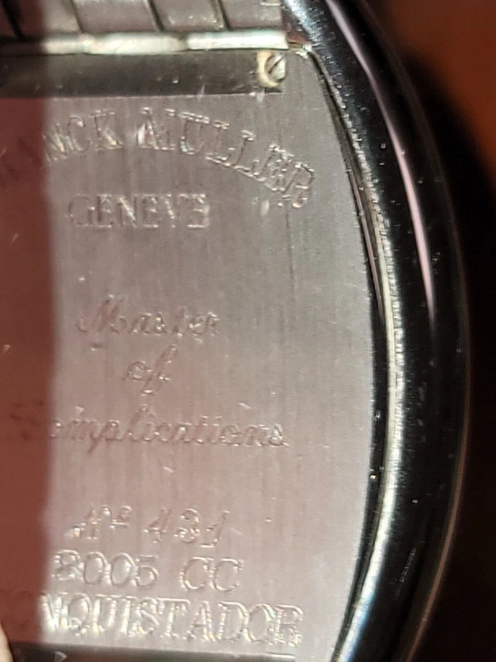 FRANCK MULLER MASTER OF COMPLICATIONS, CONQUISTADOR REFERENCE # 8005 CC b&p - Image 3 of 4