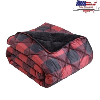 Cozy Oversized Blanket Water Resistant Reversible Throw Indoor Outdoor Use
