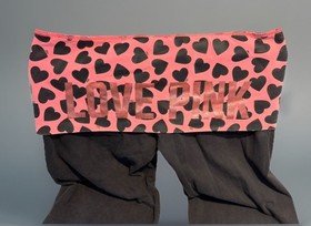 Y2K Victoria's Secret Love PINK Vtg Foldover Yoga Pants Flare pink heart Medium