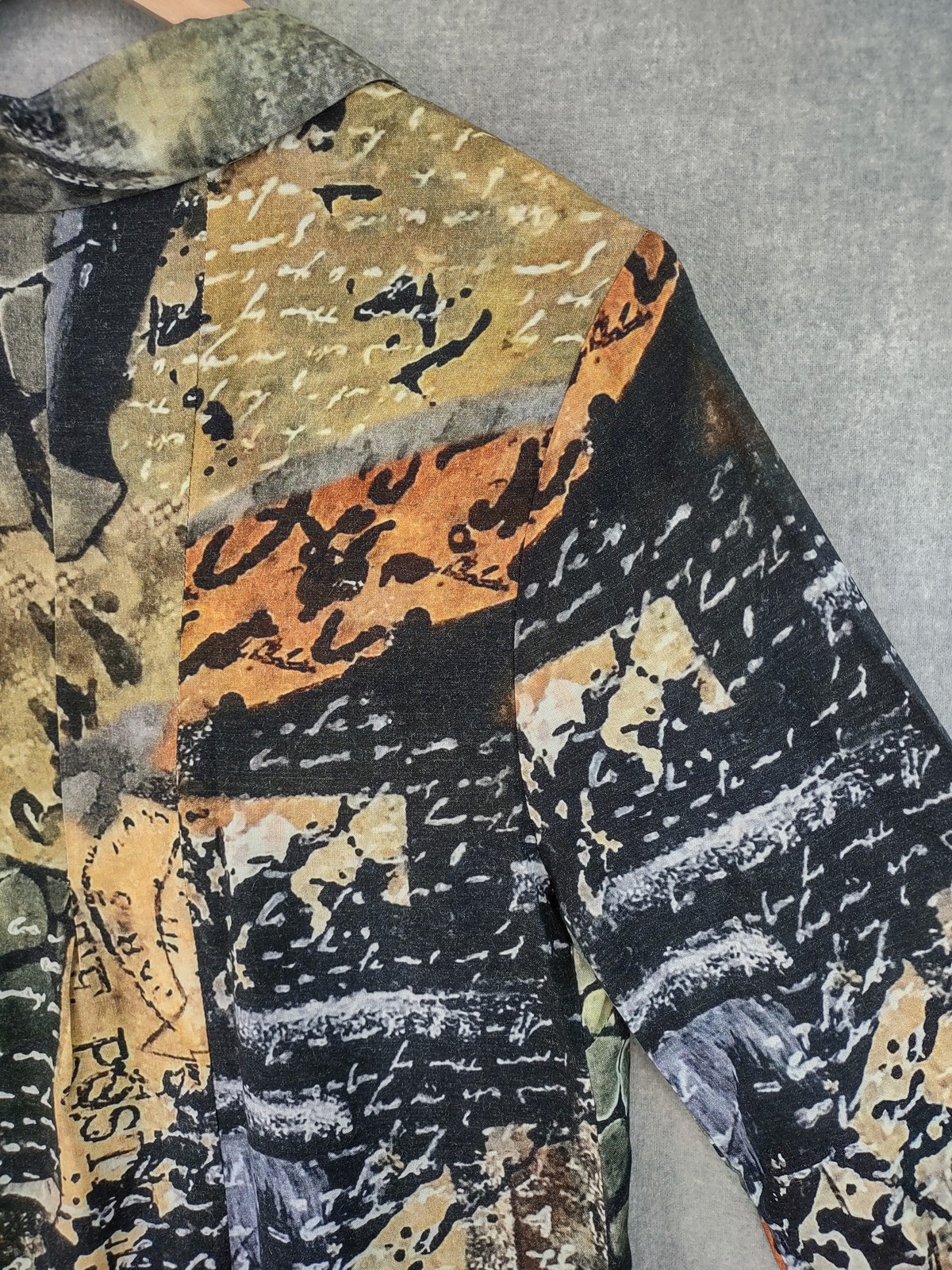 Dolcezza Top Small Multicolor Artsy Lagenlook But… - image 12