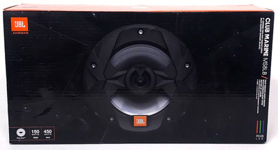 Two JBL Club Marine MS8LB 8 Inch 2-Way Speakers RGB LED Lighting 450W Car Audio