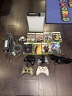 🔥 Vintage Xbox 360 White 120gb HDD Console W/Box Bundle Lot Games OEM Cables