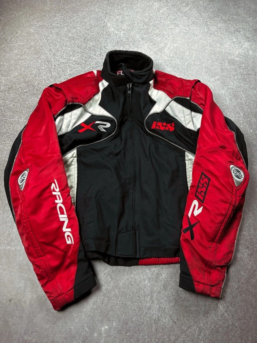 Vintage IXS XR Racing Jacket Moto Biker Red Black Motorcycle 