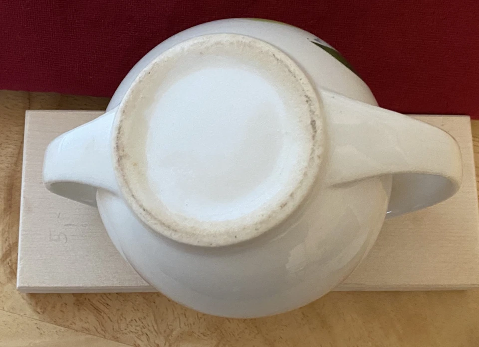 Blue Ridge Southern Pottery Green Eyes Sugar Bowl w/ Lid MCM Discontinued - Image 3 of 4