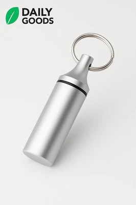 DAILY GOODS Pillendose 54 x 15 mm Pillenbox Tablettendose Schlüsselanhänger Alu Dose