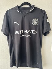 PUMA Manchester City 25/26 Away Jersey Men’s Size S Color Black and Silver New
