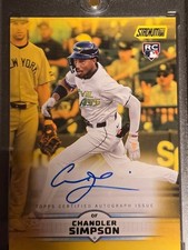 2025 Topps Stadium Club - Autographs Chandler Simpson #SCBA-CSI Yellow (AU, RC)